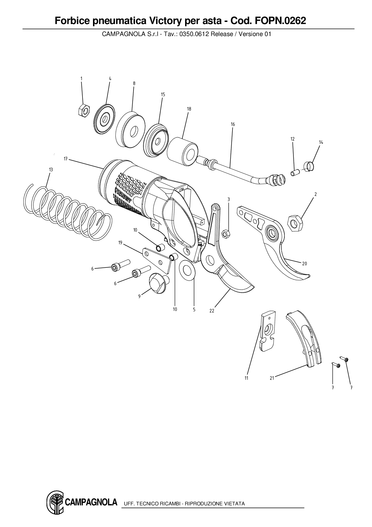 FOPN.0262_Forbice pneumatica Victory per asta